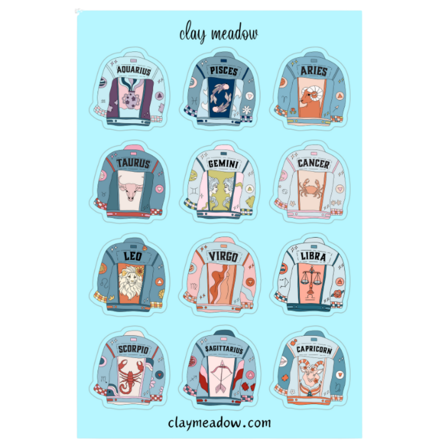 ZODIACS STICKER SHEET
