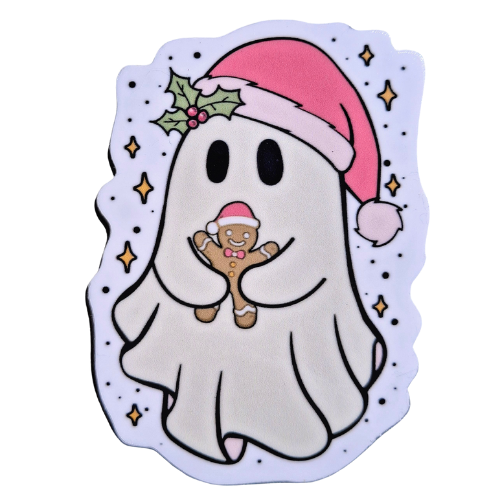 GINGERBREAD GHOST STICKER