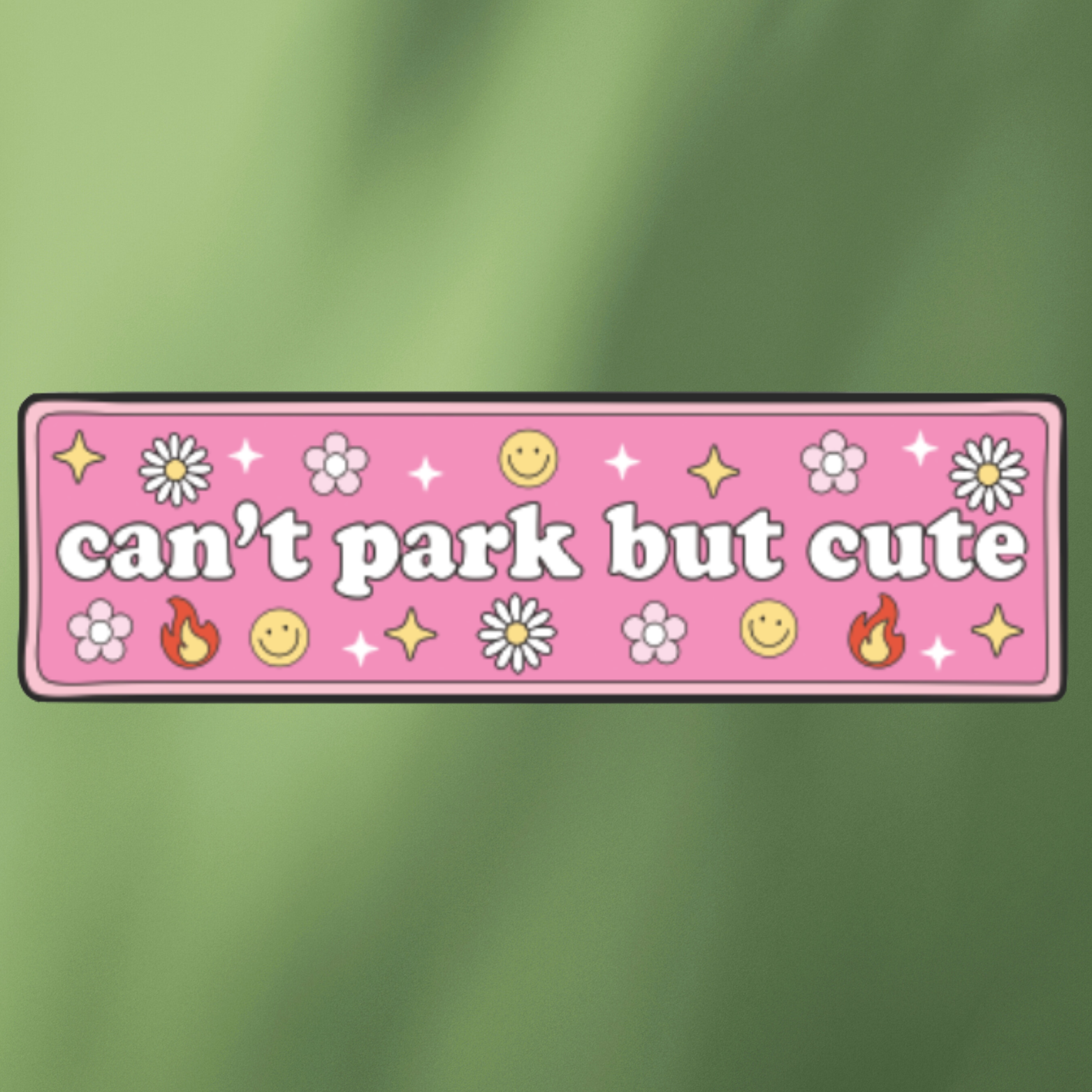 CAN T PARK BLACK OUTLINE BUMPER STICKER Clay Meadow can-t-park-black-outline-bumper-sticker-clay-meadow