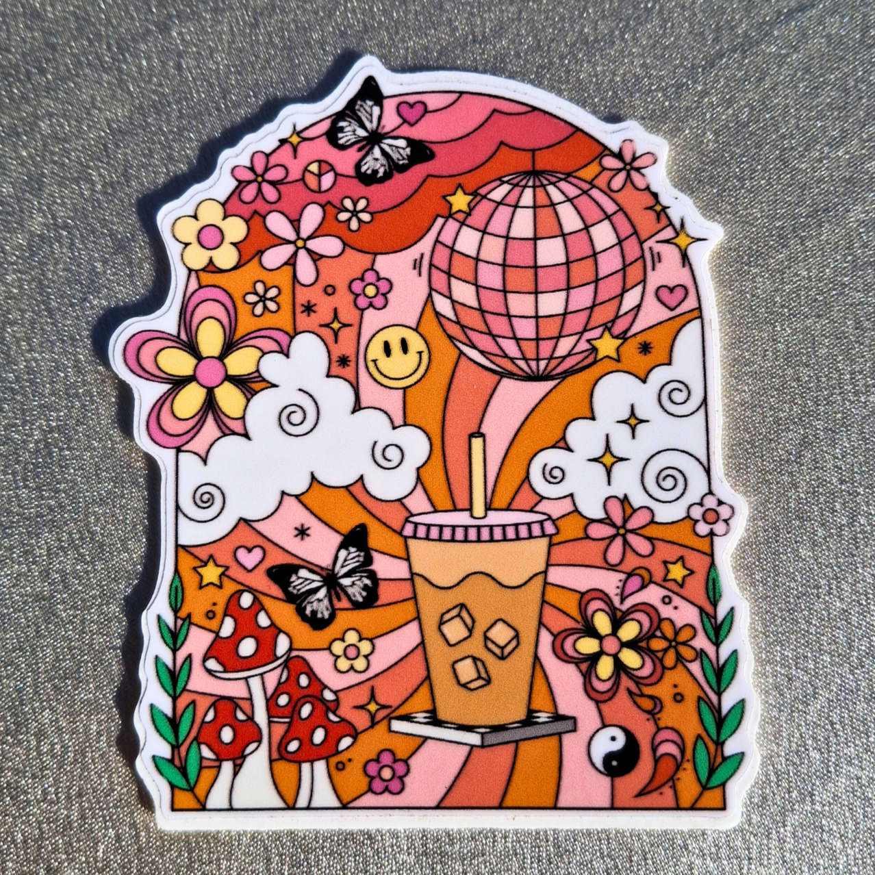 RETRO COFFEE SCENE STICKER