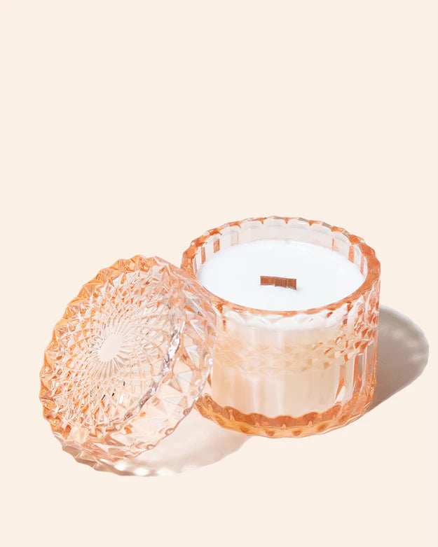 VINTAGE CRYSTAL CANDLE | Peaches & Cream