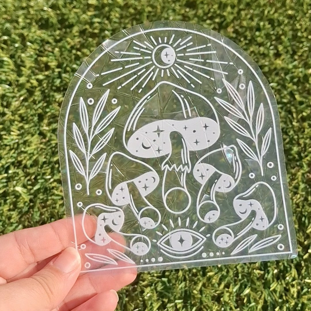 MUSHROOM WINDOW SUNCATCHER DECAL