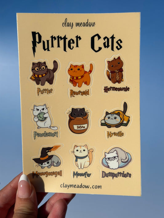 HP WIZARD CATS STICKER SHEET