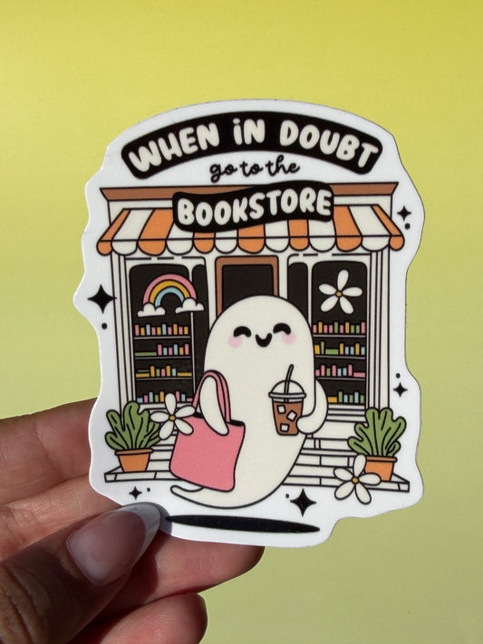 Bookstore Ghost Sticker