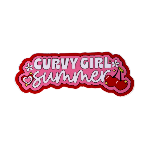 CURVY GIRL SUMMER STICKER