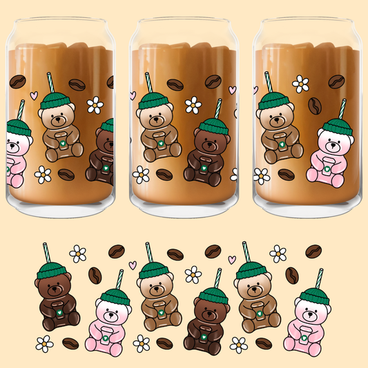STARBUCKS TEDDY BEARS UV-DTF CUP WRAP