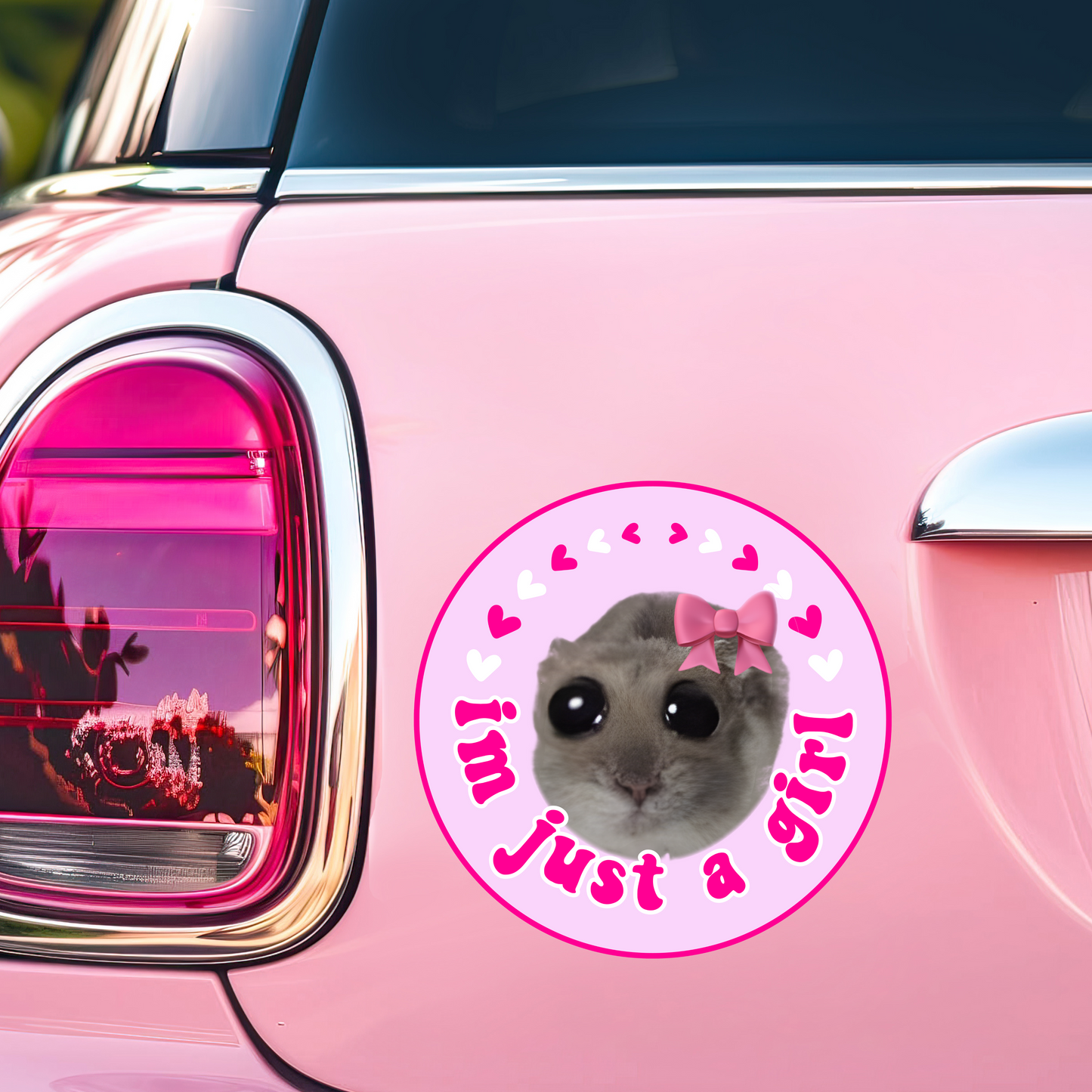 I'm Just a Girl Bumper Sticker