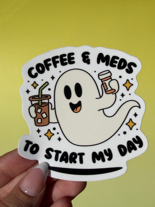 Coffee & Meds Sticker