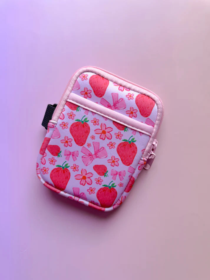 STRAWBERRIES & BOWS COQUETTE TUMBLER POUCH