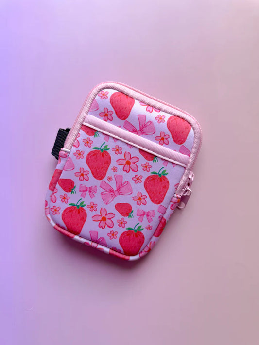 STRAWBERRIES & BOWS COQUETTE TUMBLER POUCH