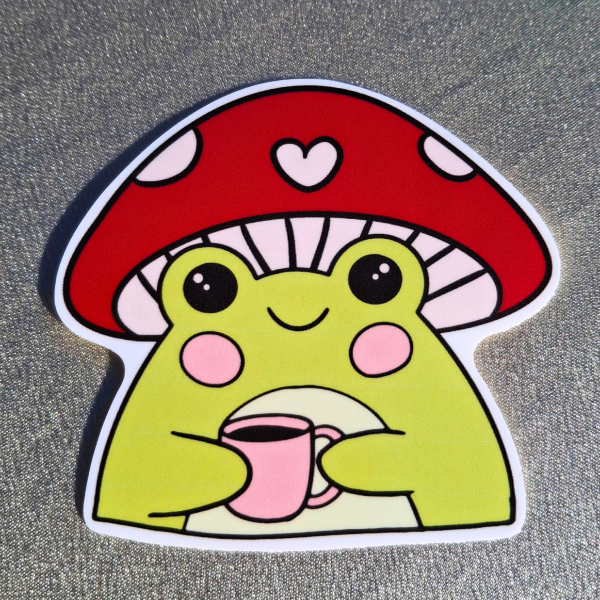 COFFEE MUG FROG STICKER