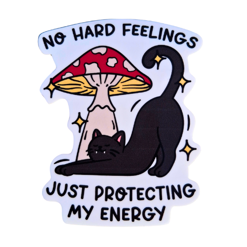 MUSHROOM PEACE CAT STICKER