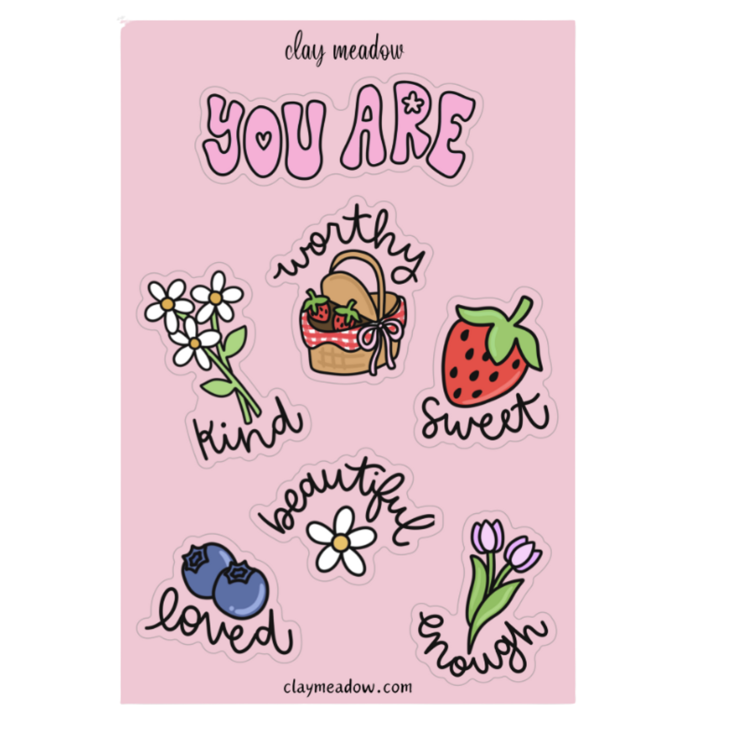 YOU ARE WORTHY STICKER SHEET