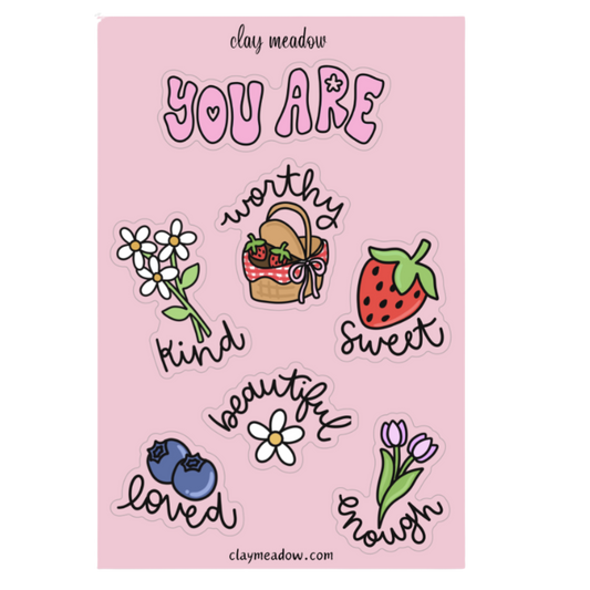 YOU ARE WORTHY STICKER SHEET