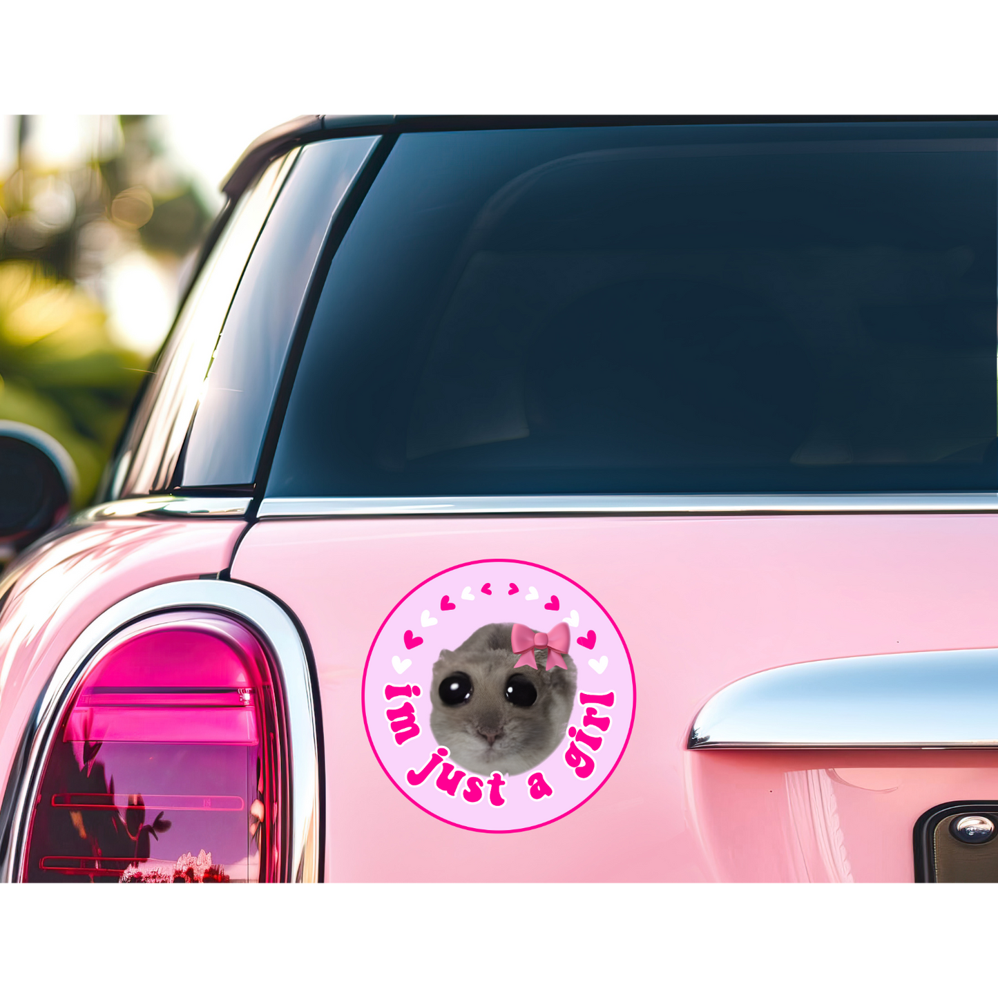 I'm Just a Girl Bumper Sticker