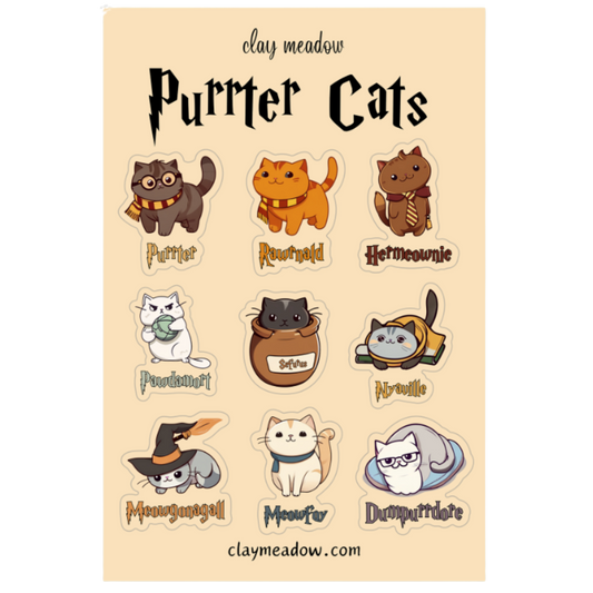 HP WIZARD CATS STICKER SHEET