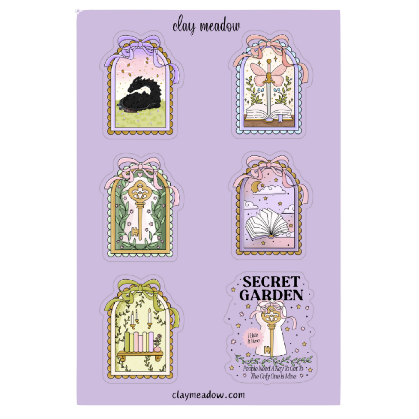 FANTASY BOOKISH STICKER SHEET